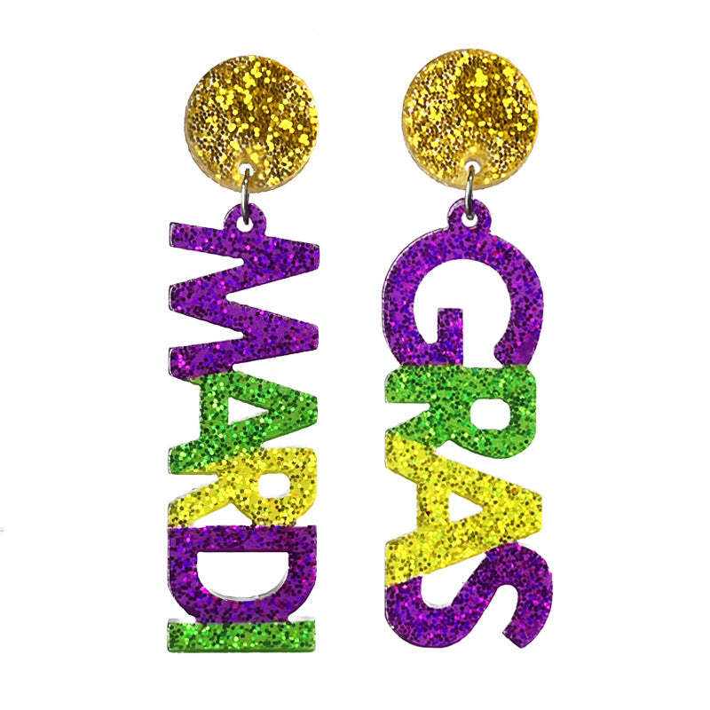 Wholesale Acrylic Shiny Festive Atmosphere Parade Beer Earrings